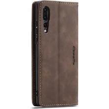 Huawei P20 Pro Için Flip Case Vintage Pu Deri Cüzdan Flip Folio Kitap (Yurt Dışından)