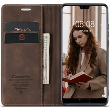 Huawei P20 Pro Için Flip Case Vintage Pu Deri Cüzdan Flip Folio Kitap (Yurt Dışından)