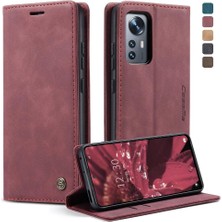 Xiaomi 12/12X/12S Için Flip Case Vintage Pu Deri Cüzdan Flip Folio Kitap (Yurt Dışından)