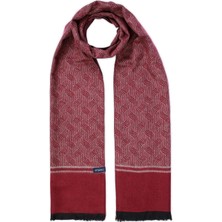 Hatemoğlu Bordo  Desenli Atkı