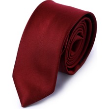 Hatemoğlu Bordo Düz Klasik Micro Kravat
