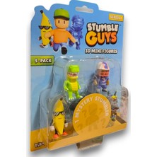 Toyfest Stumble Guys Seri 1 - 3D Mini 1 I Sürpriz Olan 5 Li Figür Seti - T-Rex Quarterback Banana Guy Anubis