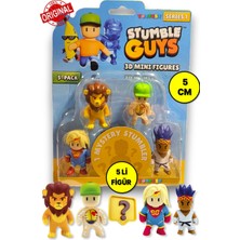 Toyfest Stumble Guys Seri 1 - 3D Mini 1 I Sürpriz Olan 5 Li Figür Seti - Super Gal Leonidas