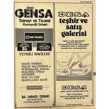 Hasyılmaz Izmir 1982-1983 Meslek Reklam Ilanı Efemera S517