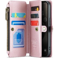 BDT Market Iphone 15 Için Crossbody Durumda Pro Max Rfid Engelleme Durumda Cüzdan Fermuar Yuvası (Yurt Dışından)