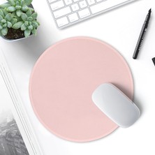 Mayvoo Mouse Pad, Premium Dokulu Küçük Yuvarlak Mousepad, Dikişli Kenar Kaymaz Su Geçirmez Kauçuk Mouse Mat, Oldukça Sevimli Mouse Pad, 22 x 22CM Açık Pembe (Yurt Dışından)