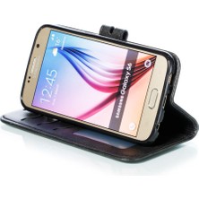 BDT Market Samsung Galaxy S6 Kabartmalı Kickstand Kart Tutucu Kapatma Için Cüzdan Kılıf (Yurt Dışından)