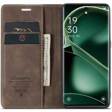 BDT Market Oppo Bulmak Için Flip Case X6 5g Vintage Pu Deri Cüzdan Kılıf Kart Yuvası (Yurt Dışından)