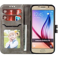 BDT Market Samsung Galaxy S6 Kabartmalı Kickstand Kart Tutucu Kapatma Için Cüzdan Kılıf (Yurt Dışından)