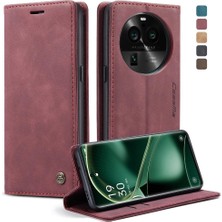 BDT Market Oppo Bulmak Için Flip Case X6 5g Vintage Pu Deri Cüzdan Kılıf Kart Yuvası (Yurt Dışından)