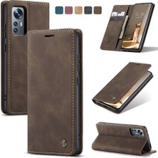 BDT Market Xiaomi 12/12X/12S Için Flip Case Vintage Pu Deri Cüzdan Flip Folio Kitap (Yurt Dışından)