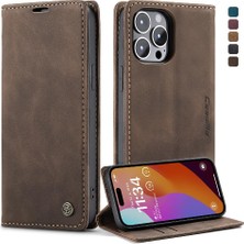 BDT Market Iphone 15 Için Flip Case Pro Flip Folio Kitap Vintage Pu Deri Cüzdan Kılıf (Yurt Dışından)