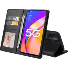 BDT Market Oppo A93 5g Premium Deri Üç Kart Yuvaları Kickstand 4 Için Flip Case (Yurt Dışından)