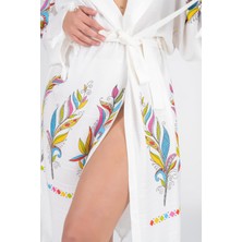 Varol Baskılı Bambu Peştemal Sabahlık Bornoz