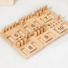 Janjonstar Çocuk Erken Eğitim Matematik Öğrenme Sopa Bilişsel Eşleştirme Tahtası Ahşap Sopa Oyunu Bulmaca Oyuncak (Yurt Dışından)