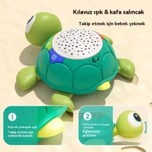 Janjonstar Elephant Electric Crawling Toy Baby Multi Functional Early Education Puzzle Toy Starry Sky Projection Toy 6-12 Months (Yurt Dışından)