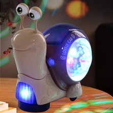 Janjonstar Çocuk Elektrikli Evrensel Sallanan Kafa Salyangoz Oyuncak 3D Işık Projeksiyon Müzik Ebeveyn-Çocuk Oyuncağı (Yurt Dışından)