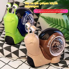 Janjonstar Çocuk Elektrikli Evrensel Sallanan Kafa Salyangoz Oyuncak 3D Işık Projeksiyon Müzik Ebeveyn-Çocuk Oyuncağı (Yurt Dışından)