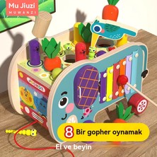 Janjonstar Çocuk Ahşap Oyuncakları - Yer Faresi Oynayan, Piyano Çalan, Sürükleyen, Dokunan, Eşleştirme, Etkileşimli Yapboz Oyuncakları (Yurt Dışından)