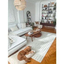 Venucci Home & Living Quincey Bukleli Yumuşak Peluş Post Shaggy Krem Çocuk Odası Oturma Odası Salon Mutfak Halısı