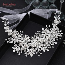 Qiuhong Shop HP279-S-TARAK Youlapan HP349 Düğün Kafa Takı Rhinestone Gelin Hairband Kadınlar Için El Yapımı Çiçek Saç Aksesuarları Tiaras ve Headdresses (Yurt Dışından)