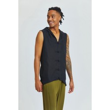 Clandestino Kapüşonlu Gömlek Siyah