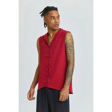 Clandestino Kapüşonlu Gömlek Kırmızı