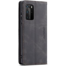 Colorful Shop Huawei P40 Pro Flip Folio Kitap Kılıf Için Flip Case Kart Yuvası Kickstand Pu (Yurt Dışından)