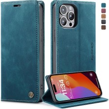 Colorful Shop Iphone 15 Için Flip Case Pro Flip Folio Kitap Vintage Pu Deri Cüzdan Kılıf (Yurt Dışından)