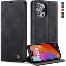 Colorful Shop Iphone 15 Için Flip Case Pro Flip Folio Kitap Vintage Pu Deri Cüzdan Kılıf (Yurt Dışından)