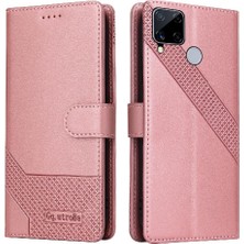 Colorful Shop Realme C15 Darbeye 4 Köşe Koruma Kickstand Üç Için Flip Case (Yurt Dışından)