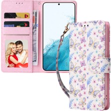 Colorful Shop Ile Uyumlu Samsung Galaxy S23 5g Vaka Retro Yaldızlı Kırmızı Gül Çiçek Manyetik Pu Deri Rfıd Engelleme Flip Kart Yuvaları Tutucu Cüzdan Kapağı (Yurt Dışından)