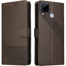 Colorful Shop Realme C15 Darbeye 4 Köşe Koruma Kickstand Üç Için Flip Case (Yurt Dışından)