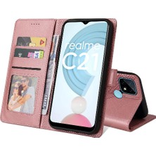 Colorful Shop Realme C21 4 Köşe Koruma Kickstand Darbeye Üç Için Flip Case (Yurt Dışından)