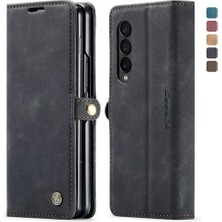 Colorful Shop Samsung Galaxy Z Için Flip Case Fold 4 5g Vintage Pu Deri Cüzdan Kılıf (Yurt Dışından)