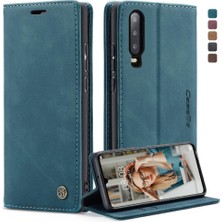 Colorful Shop Huawei P30 Durumda Kart Yuvası Kickstand Manyetik Kapatma Vintage Için Flip Case (Yurt Dışından)