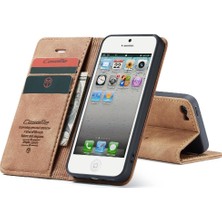 Colorful Shop Iphone 5s Için Flip Case Vintage Pu Deri Cüzdan Flip Folio Kitap Manyetik (Yurt Dışından)