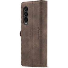 Colorful Shop Samsung Galaxy Z Için Flip Case Fold 4 5g Vintage Pu Deri Cüzdan Kılıf (Yurt Dışından)