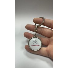 İmza Citroen Yazılı Metal Anahtarlık Çift Yönlü (1 Adet)