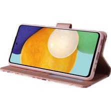 Colorful Shop Ile Uyumlu Samsung Galaxy A52S 5g Premium Mermer Vintage Pu Deri Manyetik Kapatma Kılıfı Kayışlı Kapaklı (Yurt Dışından)