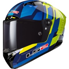 Ls2 Thunder Karbon Gas Mavi-Neon Sarı Kask