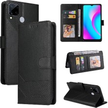 Colorful Shop Realme C15 Darbeye 4 Köşe Koruma Kickstand Üç Için Flip Case (Yurt Dışından)