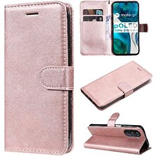 Colorful Shop Motorola Moto G52 Yüksek Kaliteli Deri Klasik Düz Renk Için Flip Case (Yurt Dışından)