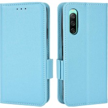 Colorful Shop Sony Xperia 10 Iv Pu Deri Kart Yuvaları Için Kılıf Tutucu Yan Toka Cüzdan (Yurt Dışından)