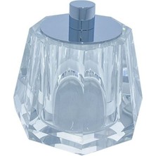System Banyo Aksesuarları Cyrstal Bath Accessory Cotton Box Transparent/Chrome 110x120x120 mm