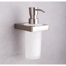 System Banyo Aksesuarları Flat Duvara Monte Sıvı Sabunluk Saten 175x94x78 mm