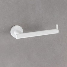 System Banyo Aksesuarları Hoop Duvara Monte Tuvalet Kağıtlığı Beyaz 47x72x156 mm