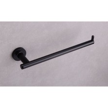 System Banyo Aksesuarları Hoop Duvara Monte Kağıt Havluluk Siyah 47X72X276 mm