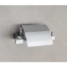 Vector Kapaklı Tuvalet Kağıtlığı Krom Renk 75X91X170 Mm