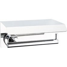 System Banyo Aksesuarları Hoop Kapaklı Tuvalet Kağıtlığı Krom Renk 87X104X156 Mm